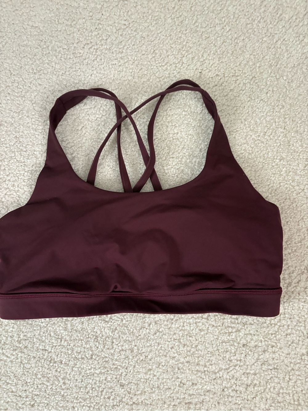 Lululemon energy bra in cassis